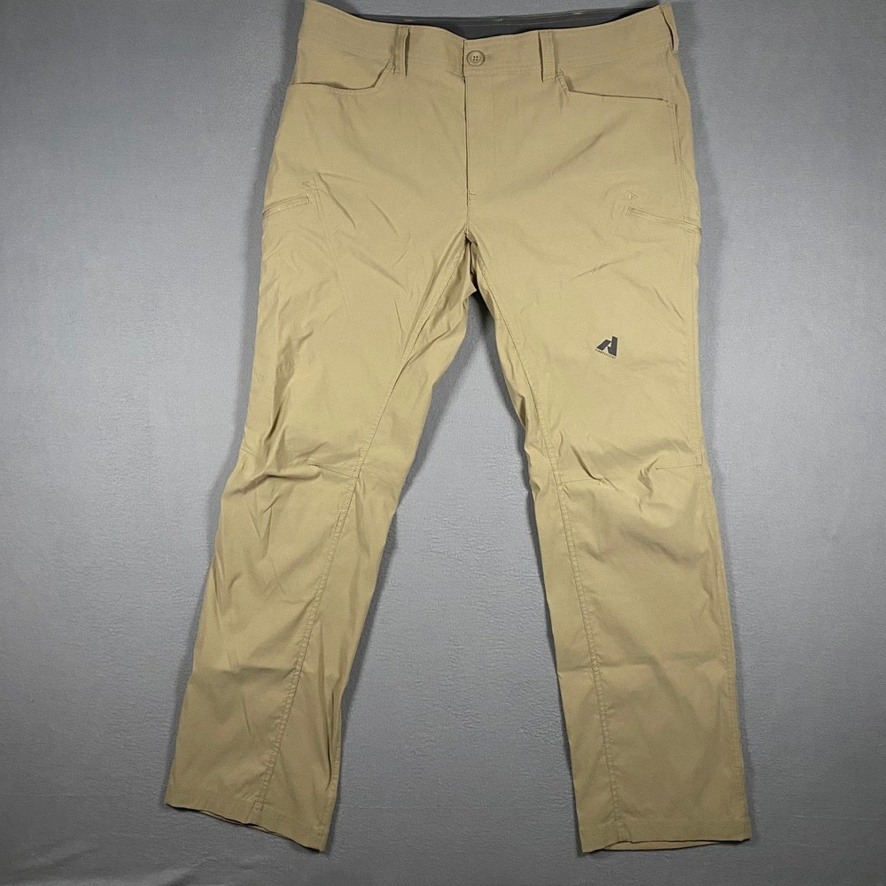 Eddie Bauer First Ascent Guide Pro Pants Mens 38x34 Tan Beige Hiking Outdoor‎